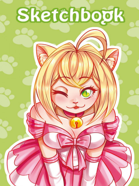 Скетчбук "Аниме. Девочка- кошка". Формат:130х210х10 160стр, Проф-Пресс