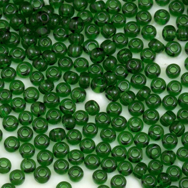 Бисер "ASMAR" размер №6, вес: 450 г, зелёный матовый