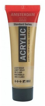 Краска акриловая Amsterdam туба 20мл №802 Золотой светлый