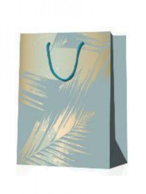 Пакет подароч. 31х42х12см "Тропический рай, зелёный" с мат. лам. (ХL), MILAND/ППК-0039 (12)