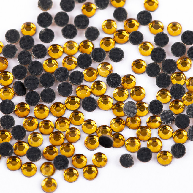 Страз клеевой SS 6 - 2 мм акрил, №008 т.желтый, 144шт, Zlatka/RS/144 №008