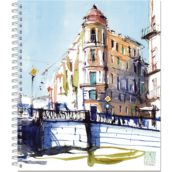 Тетрадь общ.,170х203, 48л., гребень "Питерские скетчи", 4+0, 4 диз (30)