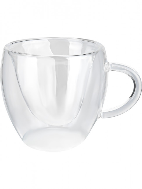 Кружка 250мл стеклянная с двойным дном "Сердце", MILAND/ВС-0178