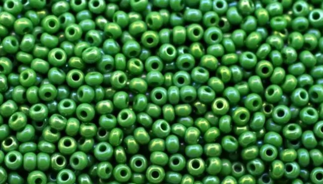 Бисер "ASMAR" размер №6, вес: 450 г, зелёный хамелеон