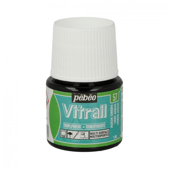 Краска 45мл для стекла и металла "Vitrail", аквамариновый, PEBEO/050-057 Краска 45мл для стекла и металла "Vitrail", аквамариновый, PEBEO/050-057