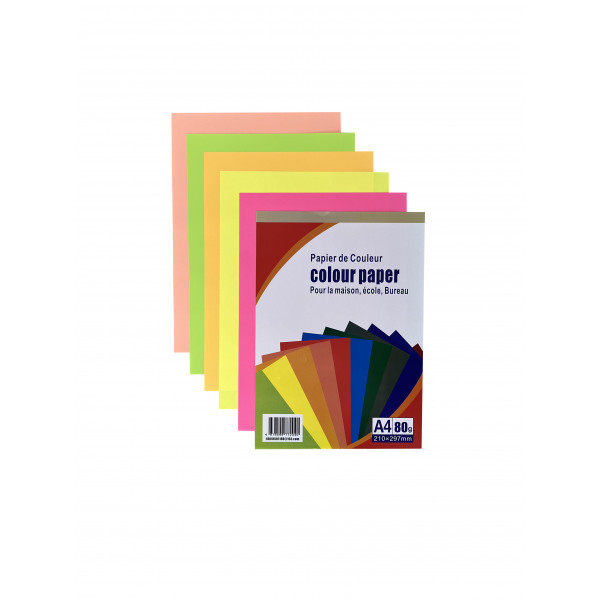 Бумага Colour Paper A4 100л/пач 80 гр Neon (5 цв*20л)  арт. FP-25