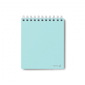 Блокнот А6 60л клетка, в пластиковой обложке, на гребне, бирюзовый, Светоч/60Б31_01043 (4)