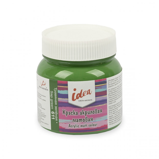 Краска акриловая для декора матовая 220мл 611 Окись хрома, idea, VISTA-ARTISTA/ IMA-220 611