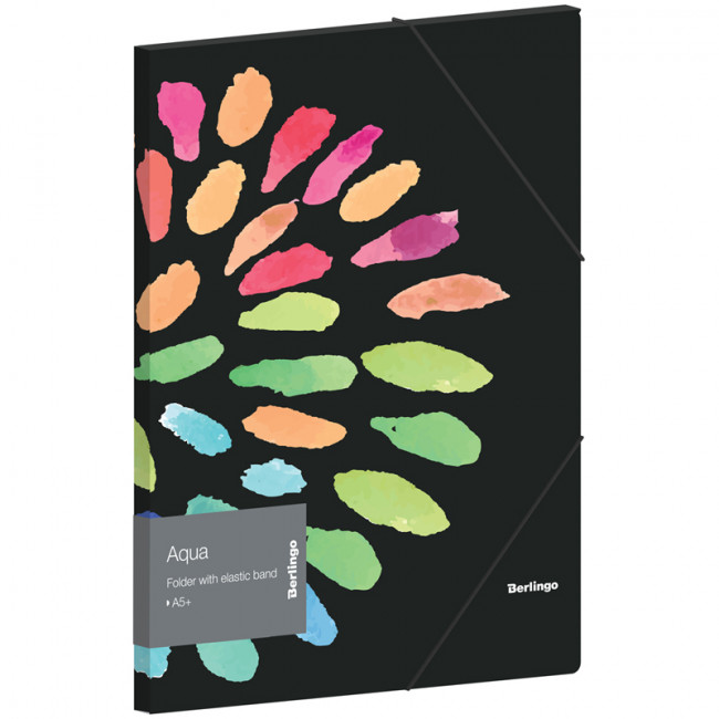 Папка для тетрадей на резинке Berlingo "Aqua" А5+, 600мкм, с рисунком Папка для тетрадей на резинке Berlingo "Aqua" А5+, 600мкм, с рисунком