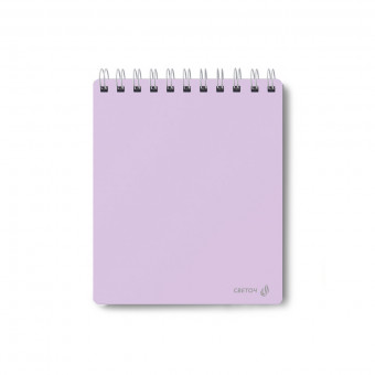 Блокнот А6 60л клетка, в пластиковой обложке, на гребне, лиловый, Светоч/60Б31_01042 (4)