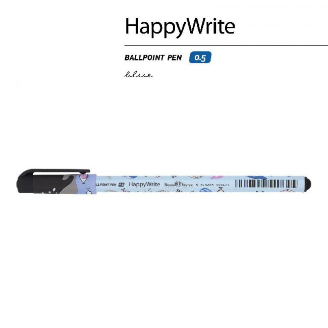 Ручка шариковая 0,5мм синяя "HappyWrite. Друзья. Киты", BV/20-0215/37 (24) Ручка шариковая 0,5мм синяя "HappyWrite. Друзья. Киты", BV/20-0215/37 (24)
