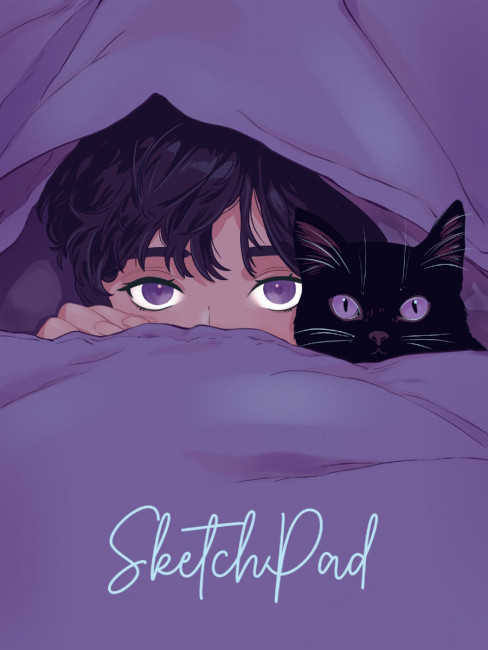 Скетчпад "Мальчик и кот". Формат:148х205х9мм 80стр, Проф-Пресс