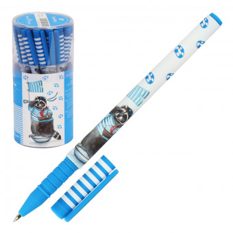 Ручка шариковая 0,5мм синяя "FunWrite. Lolipop. Енот-морячок", BV 20-0212/72 (24)