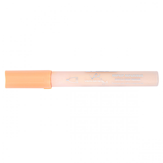 Маркер акриловый 2мм, перо круглое, телесный, 10шт, VISTA-ARTISTA/AMV-01 Y713