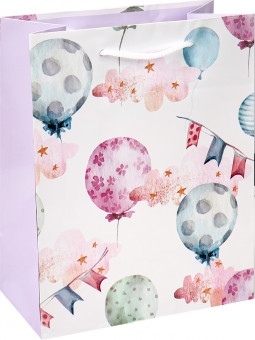 Пакет подароч. 18x23x10см "Нежные шарики" с глянц. лам. (M), MILAND/ПКП-4225 (12)