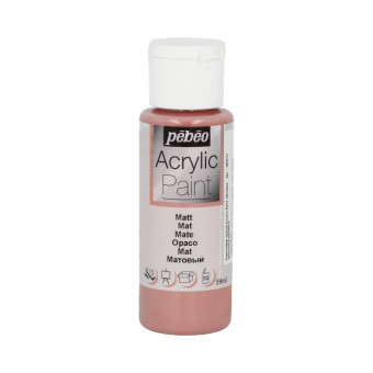 Краска 59мл акриловая матовая, для декора, античный розовый, Acrylic Paint PEBEO/97810
