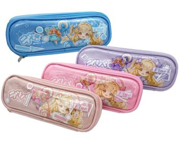 Пенал   DC-350 "Fine" овальный, текстиль/силикон, 1 отделение, на молнии, цвета ассорти, в уп ПВХ (1/12/288)