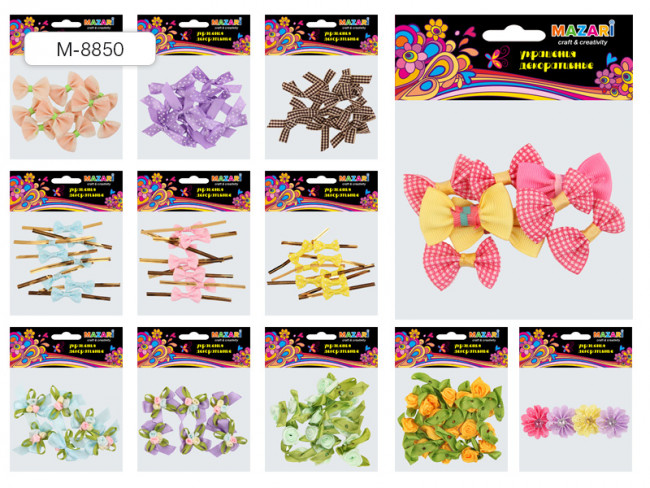 Украшения декоративные, ассорти 12 дизайнов