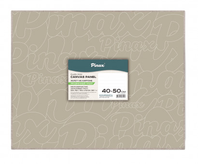 Холст на картоне прозрачный грунт 55%Хлопок / 45%Лён 280г/м2, 40х50см