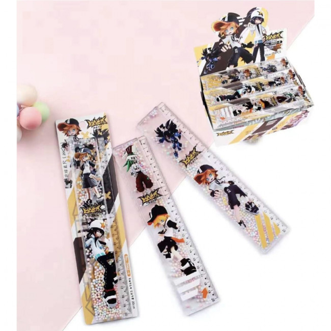 Линейка 20см "Anime" пластиковая,  MAYLOTT/3002-8 (24)