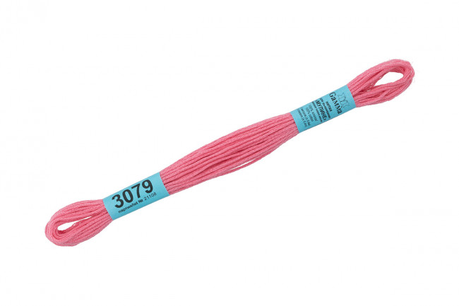 Нитки для вышивания "Gamma"    мулине  ( 3071-3172 )  100% хлопок     8 м №3079 розовый