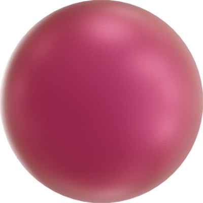 Бусина d 10мм стеклянная, под жемчуг, бл. малиновый, 5шт, 5810 №2018