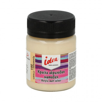 Краска акриловая для декора матовая 50мл 201 Кремовая, idea, VISTA-ARTISTA/ IMA-50 201