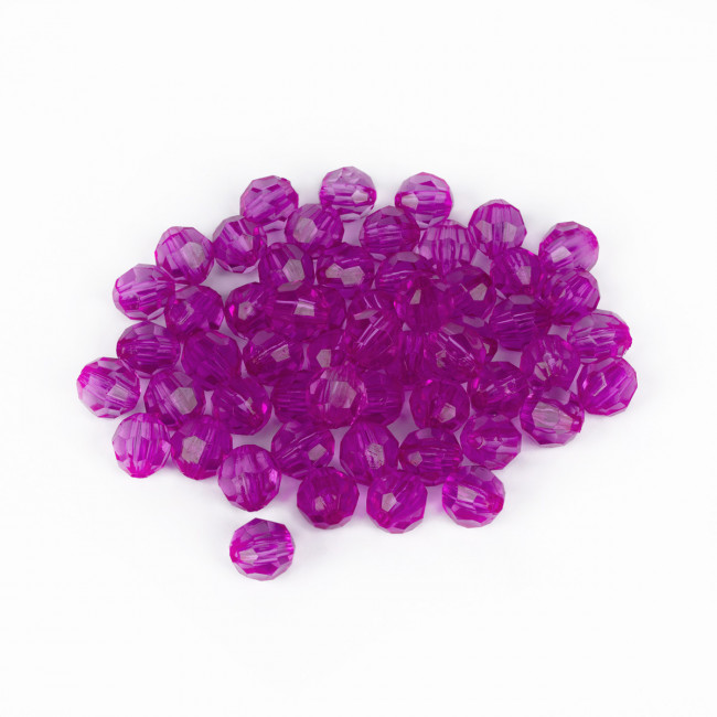 Бусина 8мм акрил 25г №157 фиалковый, Zlatka/ABR №157