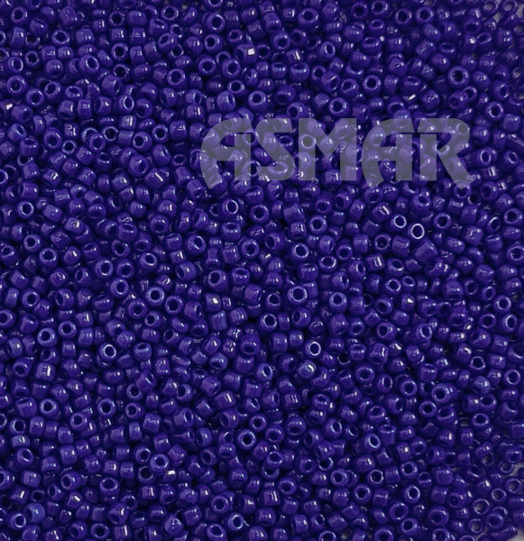 Бисер "ASMAR" размер №12, вес: 50 г, тёмно-синий глянцевый, непрозрачный