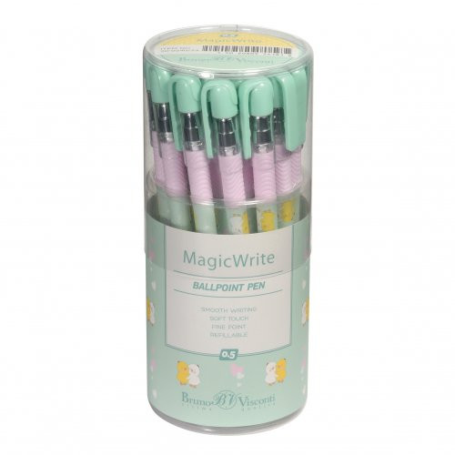 Ручка шариковая 0,5мм синяя "MagicWrite. Обнимашки. Цыплята", BV 20-0240/33 (24)