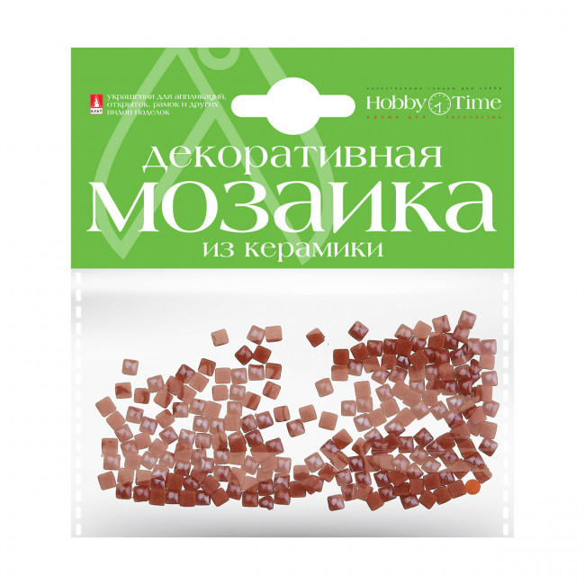 Мозаика 4х4мм декоративная из керамики, 200шт, коричневая, BV/2-333/12