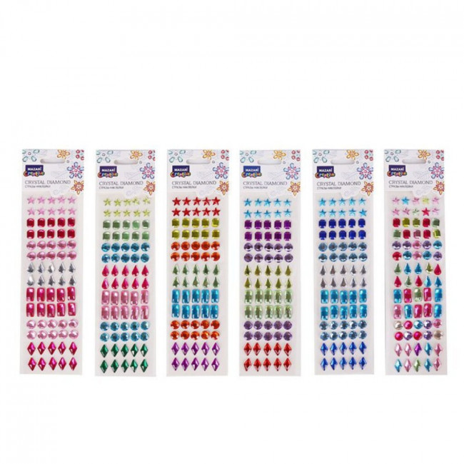 Стразы-наклейки 23*10см акриловые, M-8670N (12) Стразы-наклейки 23*10см акриловые, M-8670N (12)