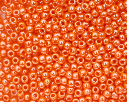 Бисер "ASMAR" размер №6, вес: 450 г, оранжевый перламутровый
