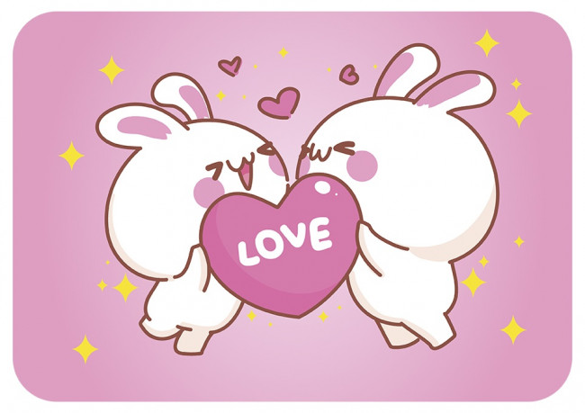 Настольное покрытие для лепки, пластик 330/230 "Милые кролики" 2023г, Пчёлка/НПД-1 (50)