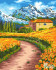 Картина по номерам "Альпийские луга". A083  40*50 ВС