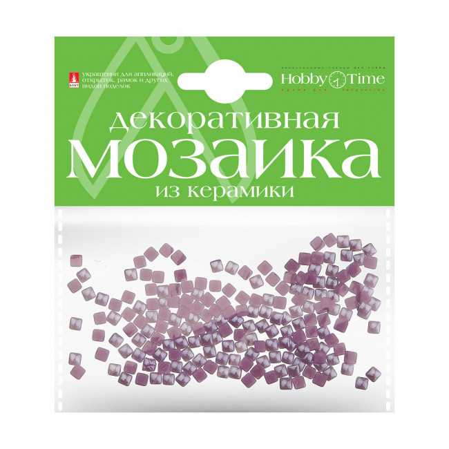 Мозаика 4х4мм декоративная из керамики, 200шт, лиловая, BV/2-333/08