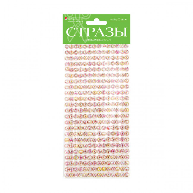 Самоклеящиеся стразы 6мм "Сверкающие", 6цв, №62, BV/2-148/02 Самоклеящиеся стразы 6мм "Сверкающие", 6цв, №62, BV/2-148/02