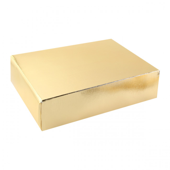 Коробка подарочная 18*25*6,5см "Metallic", золото, Hatber/Ккс_03424