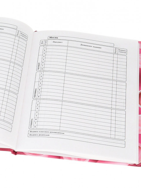 Дневник А5 40л 1-11 класс "Розовые стаканчики", сшивка, Profit/Д40-3228 (24)