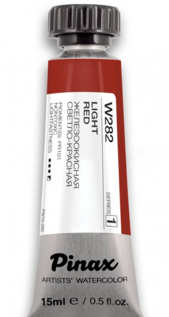 Акварель в тубе Pinax Железоокисная красная - акварель 15мл Ser.1, W282