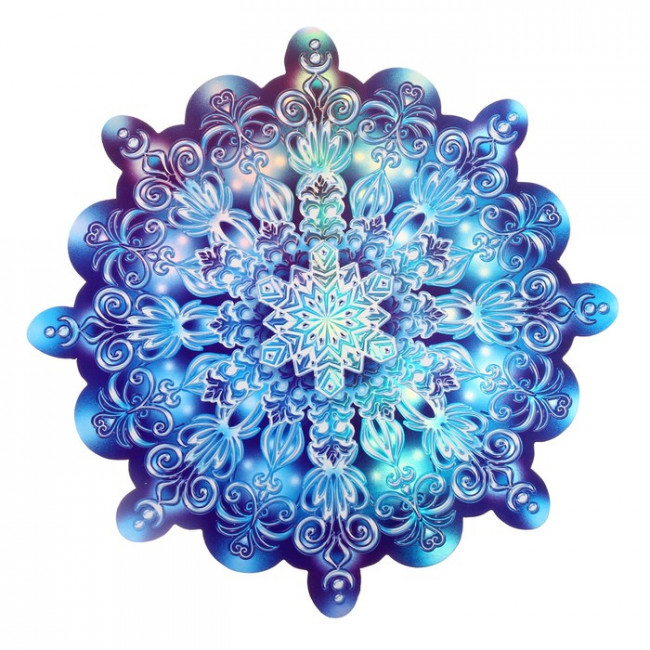 Украшение на скотче "Снежинка-21" глиттер, 17,5  х 17,5 см 5311793