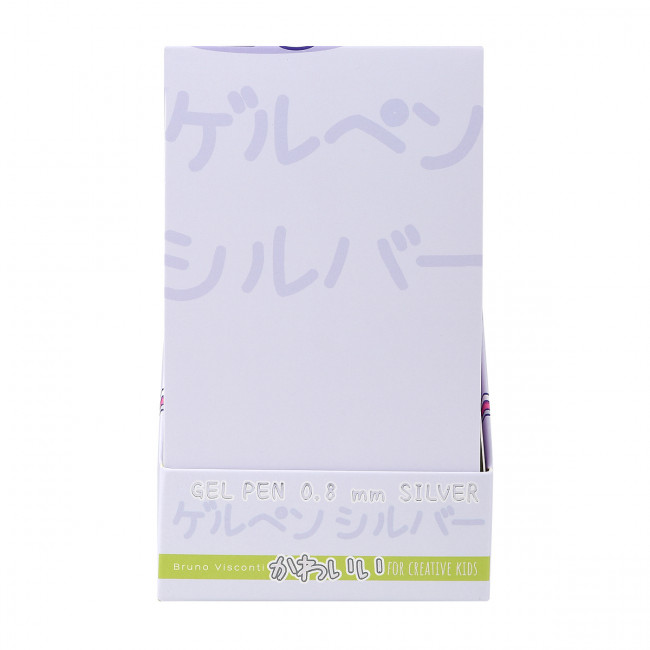 Ручка гелевая 0,8мм серебряный "UniWrite. Kawaii Animals", BV/20-0372/01 (24)