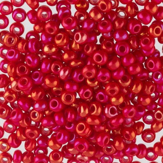 Бисер "ASMAR" размер №12, вес: 450 г, красный хамелеон