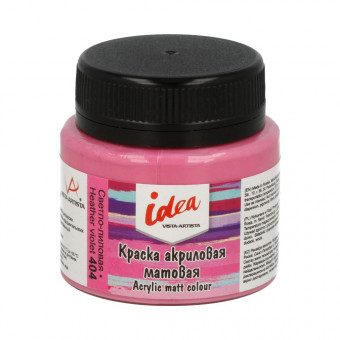 Краска акриловая для декора матовая 50мл 404 Светло-лиловая, idea, VISTA-ARTISTA/ IMA-50 404