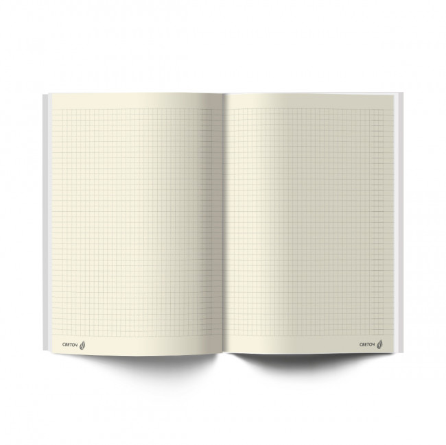 Бизнес-блокнот 64л франц.клетка "Золотые листья", обложка - твердый картон, Светоч/ББ97_01155 (24)