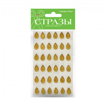 Самоклеящиеся стразы 8*13мм "Капли", 4цв, №90, BV/2-343/08