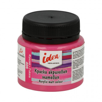 Краска акриловая для декора матовая 50мл 406 Фуксия, idea, VISTA-ARTISTA/ IMA-50 406