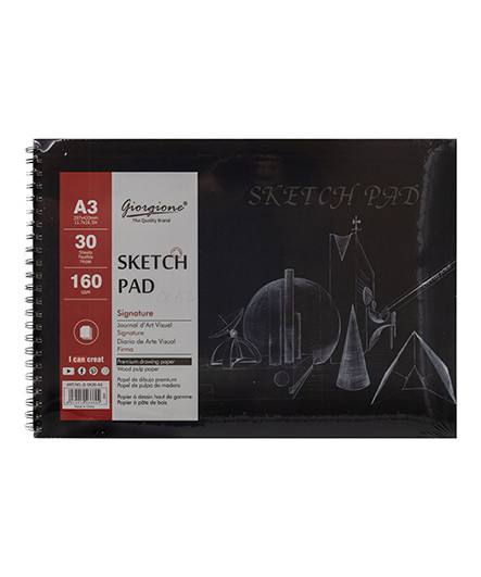 Скетчбук А3  30л. 160гр/м  Giorgione для графики и эскизов, на гребне, 420х297мм, CK-152  №G-SK30 (1/1/24)