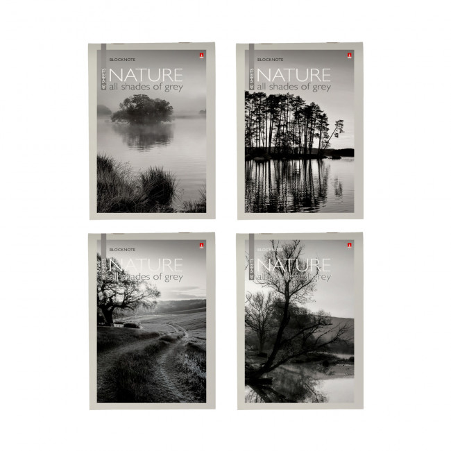 Блокнот А5 40л клетка "Природа", 4 вида ассорти, BV/3-40-499 (50)