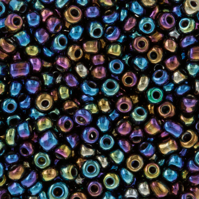 Бисер "Zlatka" GR 11/0 (0401-0410) 10 г №0409 бензиновый Бисер "Zlatka" GR 11/0 (0401-0410) 10 г №0409 бензиновый